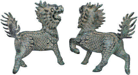 Pair of Tibetan Buddhist Temple Lions