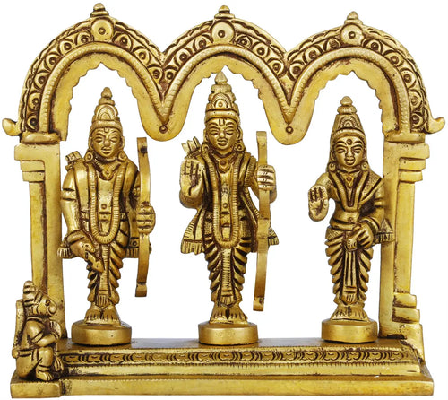 4" Rama Durbar Handmade Brass Statue