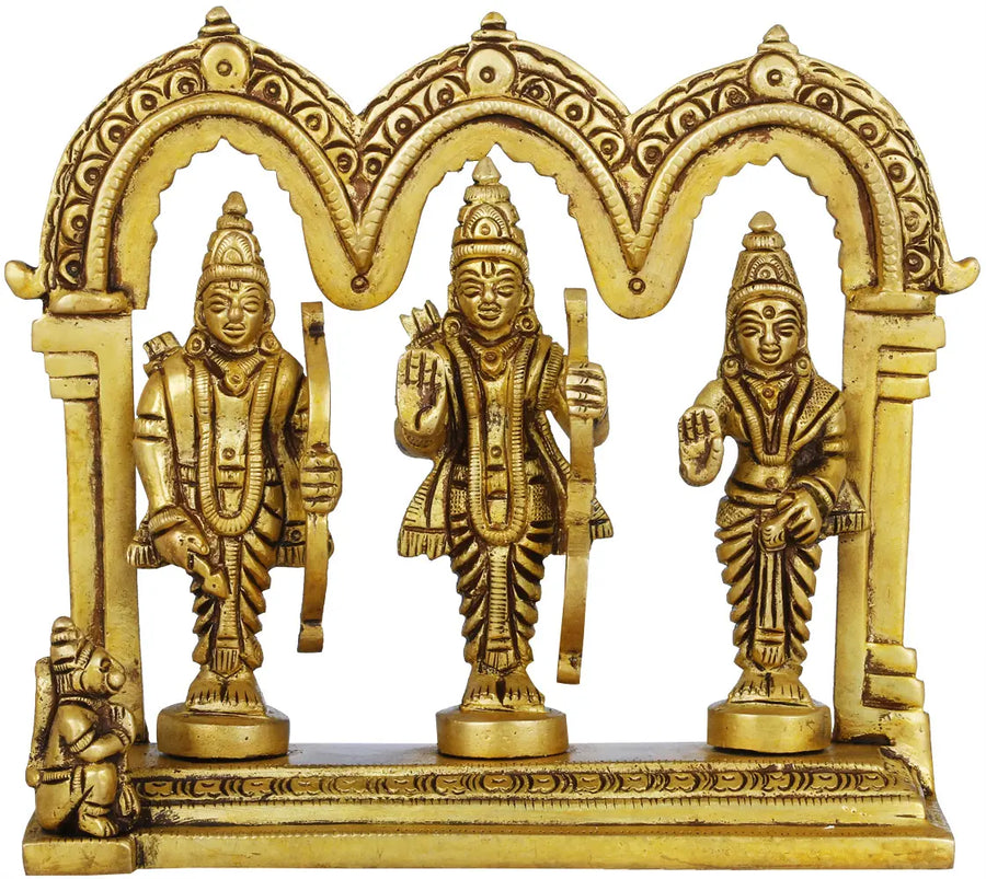 4" Rama Durbar Handmade Brass Statue