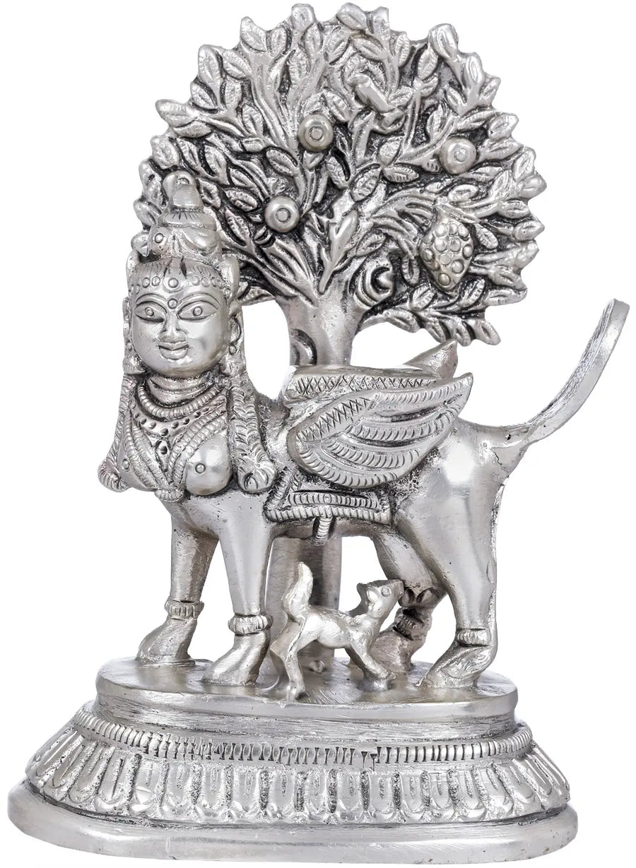 5" Handmade Kamadhenu Brass Idol for Home Pooja