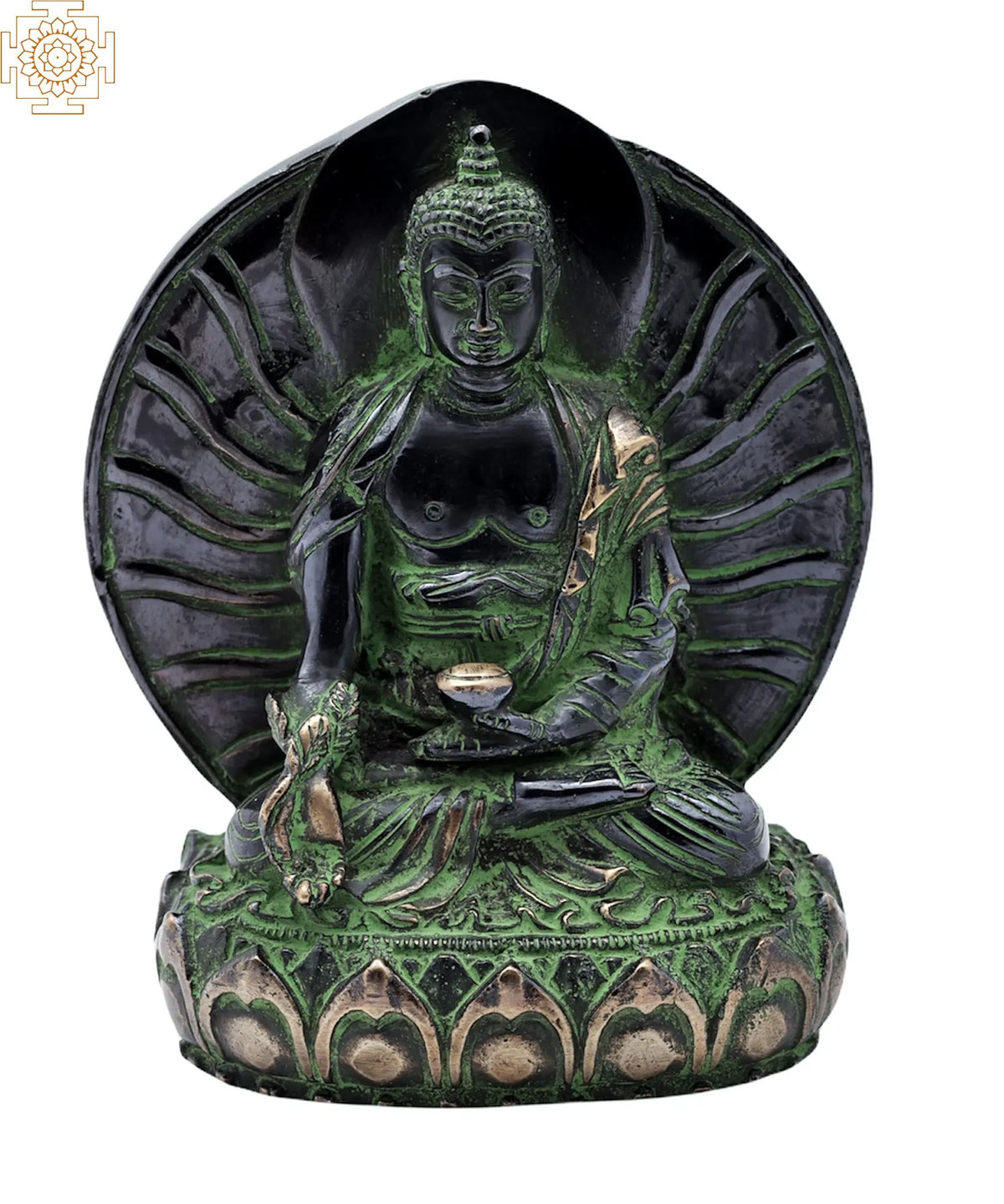 5" Medicine Buddha Statue in Brass | Handmade | Made in India
