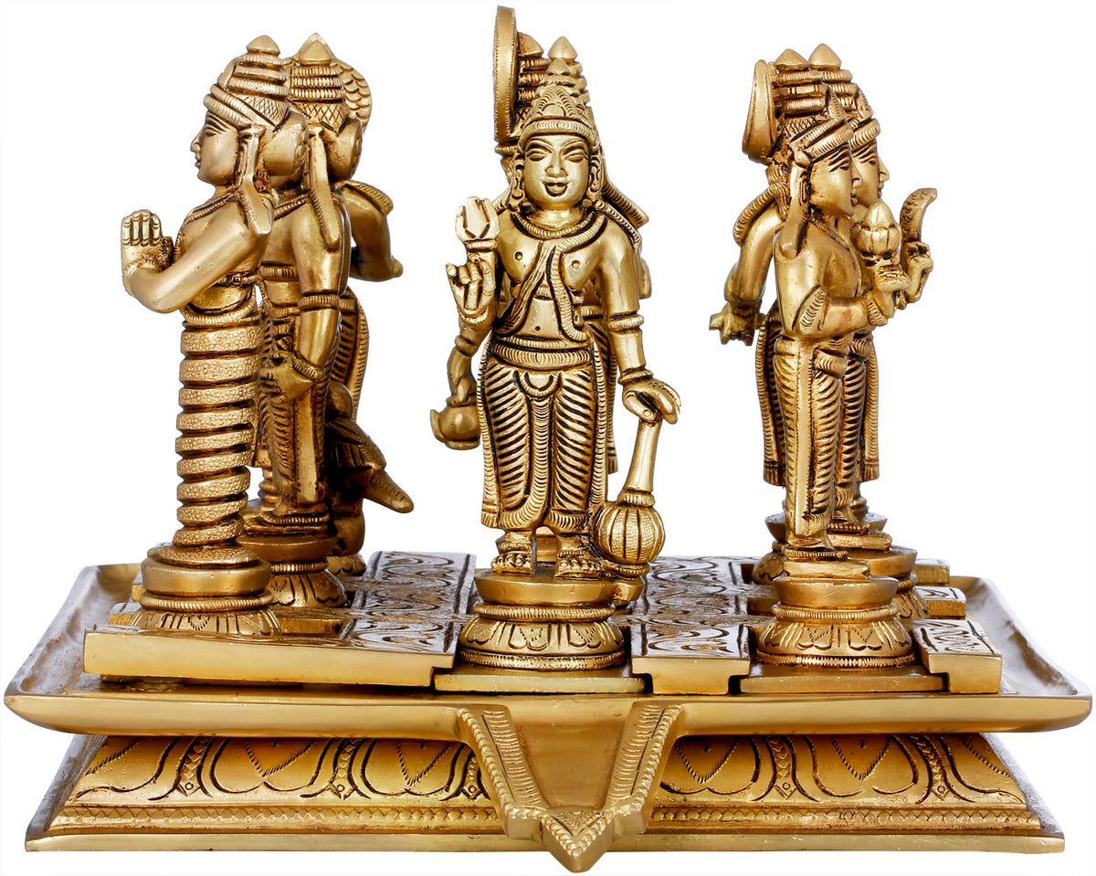 6" Brass Navagraha (Nine Planets) Deities Statues | Handmade | Made in India