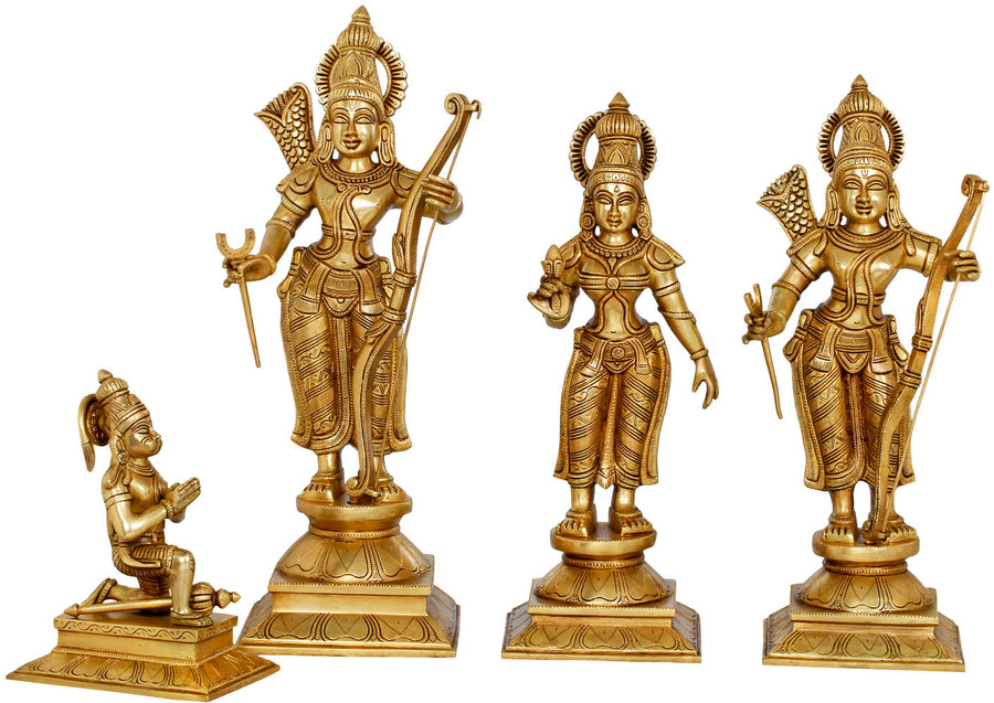 18" Rama Durbar Handmade Brass Statue