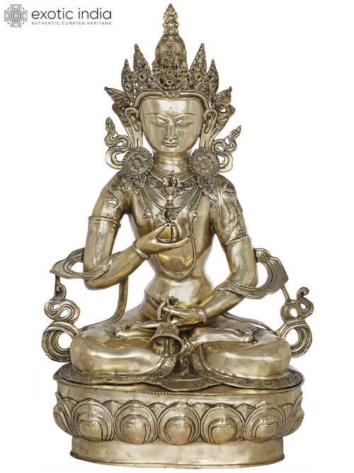 Vajrasattva Sixth Dhyani Buddha Brass Statue
