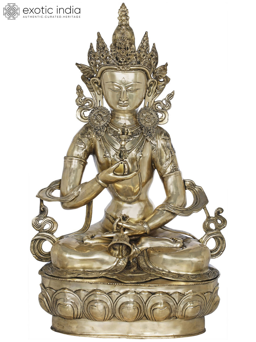 Vajrasattva Sixth Dhyani Buddha Brass Statue