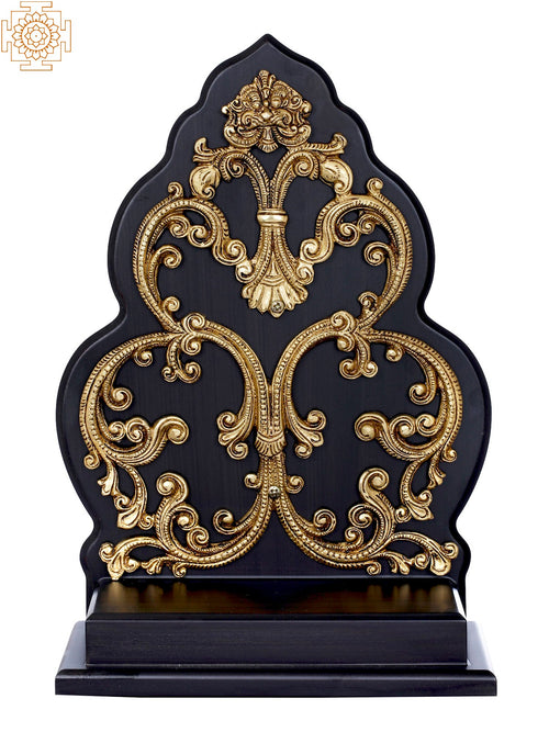 Kirtimukha Brass Throne Statue for Pooja