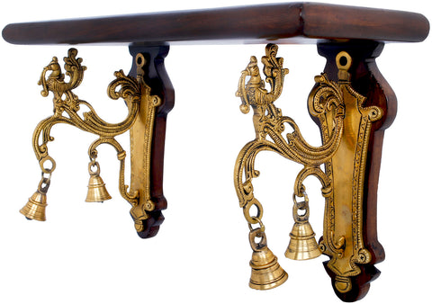 Peacock Shelf (Altar) with Bells