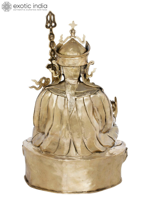 34" Large Size Guru Rinpoche (Padmasambhava) - Tibetan Buddhist In Brass | Handmade | Made In India