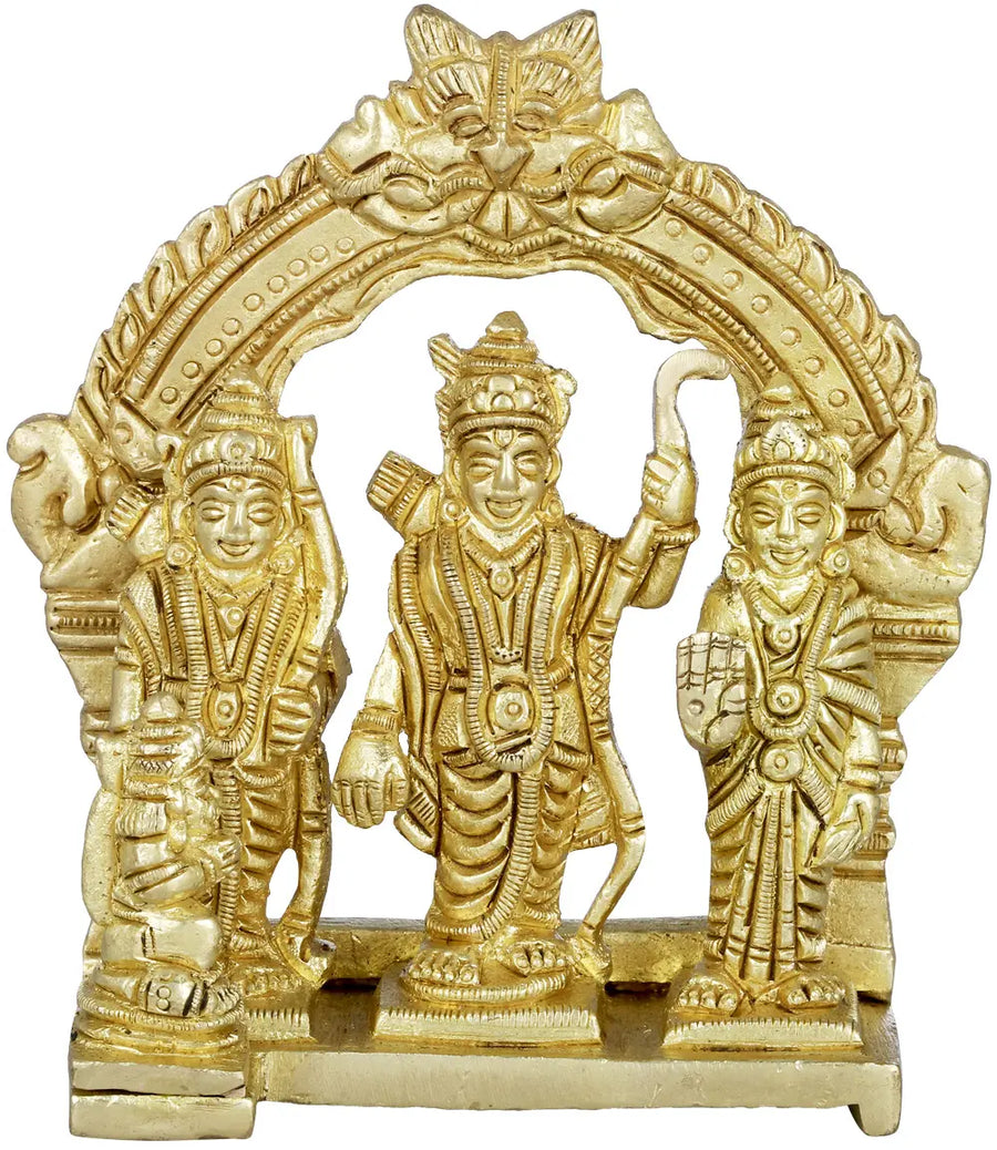 4" Rama Durbar Handmade Brass Statue