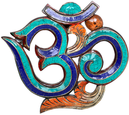 OM Brass Wall Hanging for Home Decor
