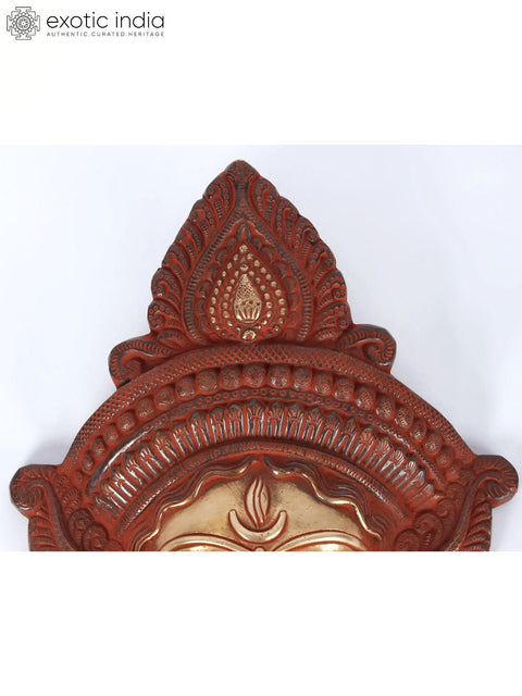 10" Brass Goddess Kali Mask | Handmade | Made In India