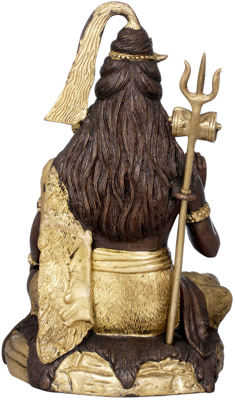 13" Bhagawan Shiva Brass Idol | Handmade | Made in India