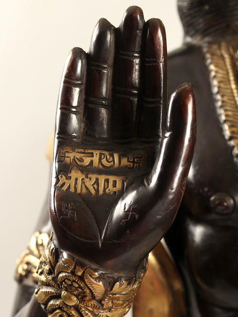 77" Super Large Blessing Hanuman Brass Statue | Handmade | Made In India