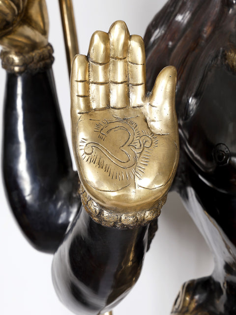 90" Large Lord Shiva Treads The Himalayas | Handmade Brass Statue