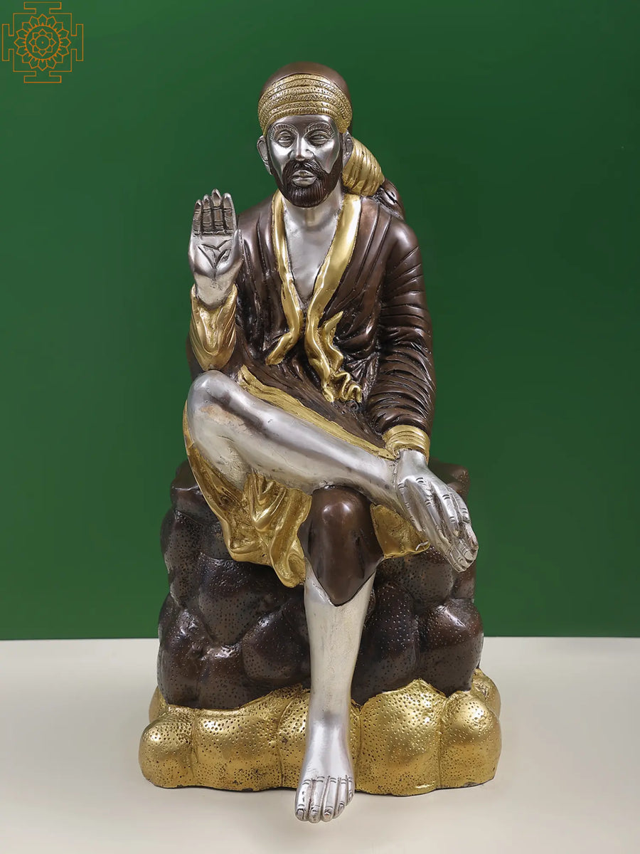 20" Shirdi Sai Baba Brass Statue Handmade