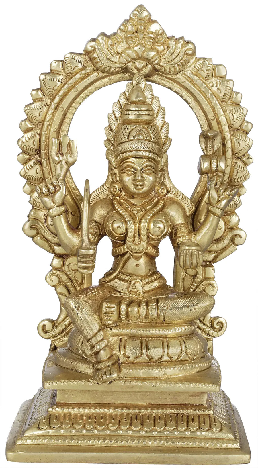 7" Handmade Santoshi Maa Brass Statue for Pooja