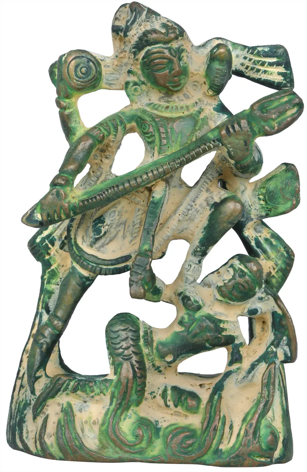 Small 2" Andhakasuravadha Leela of Lord Shiva In Brass | Handmade | Made In India