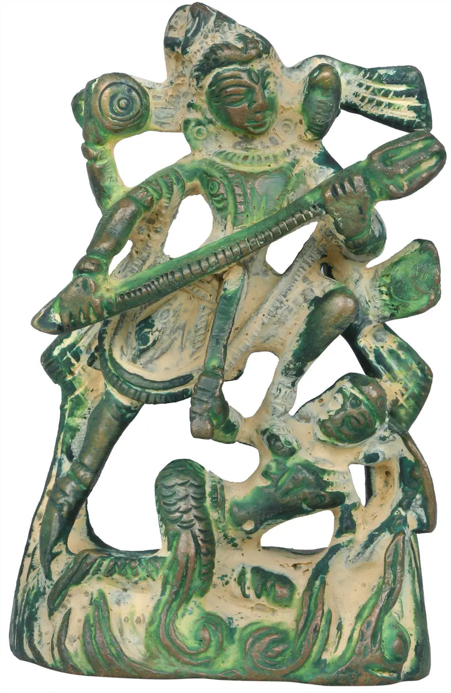 2" Andhakasuravadha Leela Brass Statue - Handmade Lord Shiva Sculpture