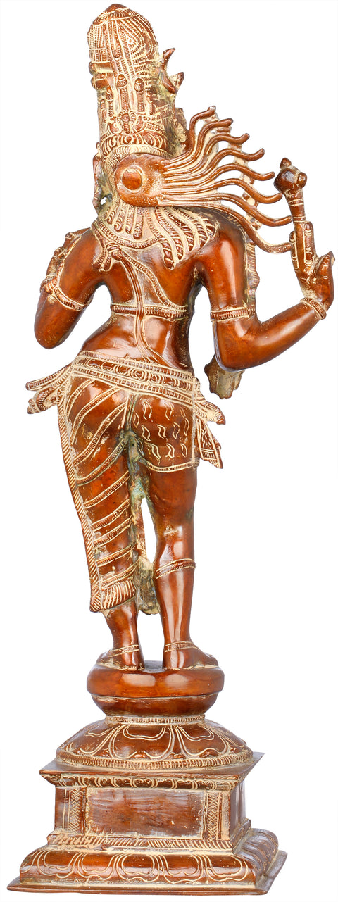 20" Beauty of Ardhanarishvara in Brass | Indian Handcrafted Idol