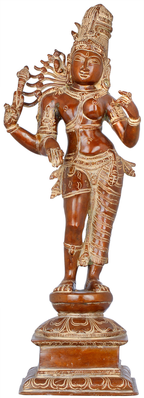 20" Beauty of Ardhanarishvara in Brass | Indian Handcrafted Idol