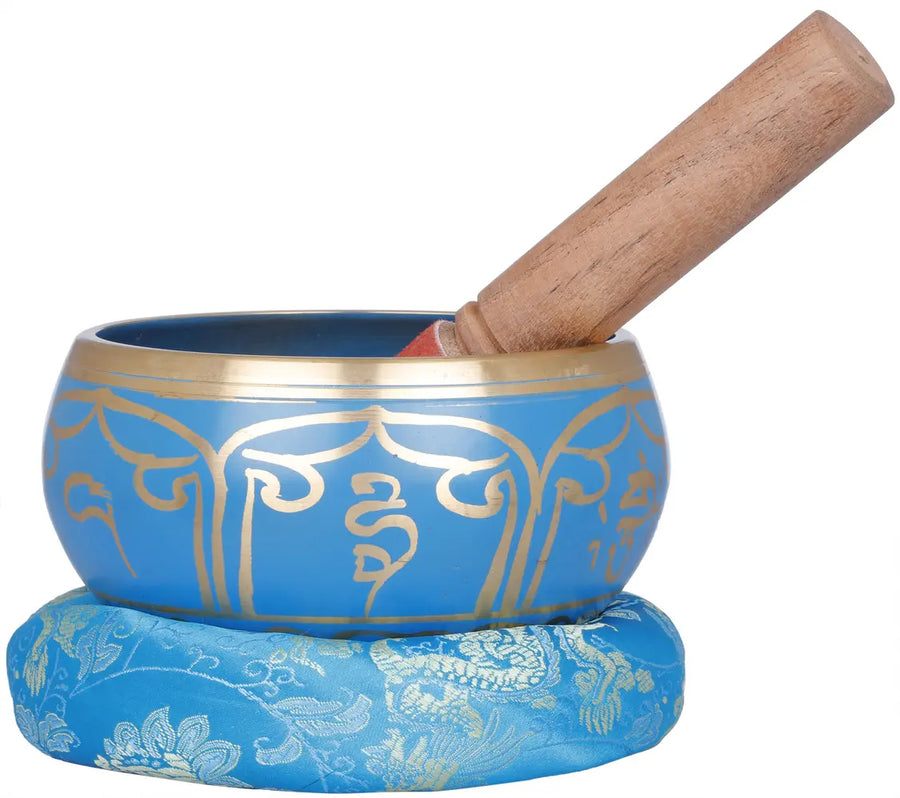 5" Om Mani Padme Hum Brass Singing Bowl for Meditation