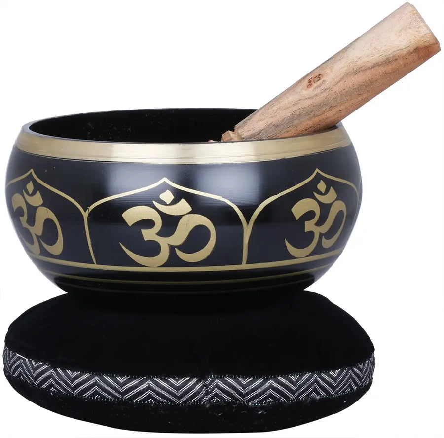6" OM Brass Singing Bowl Handmade for Meditation and Pooja