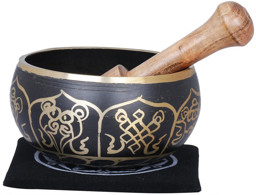 4" Ashtamangala Brass Singing Bowl Handmade