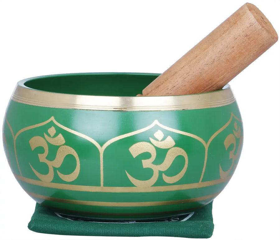 5" Tibetan Buddhist OM Singing Bowl Brass Handmade