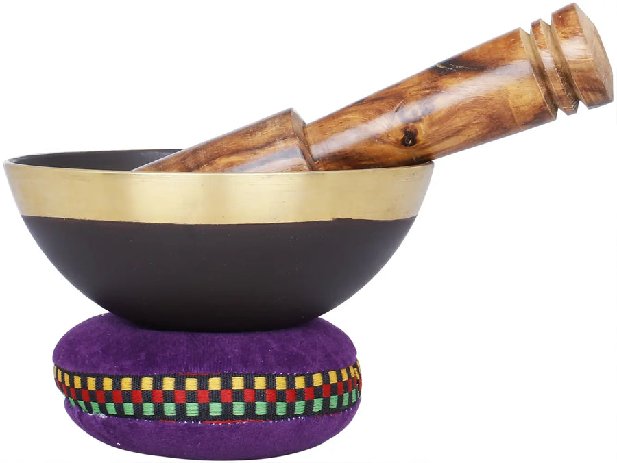 4" Handmade Tibetan Buddhist Yoni Brass Singing Bowl