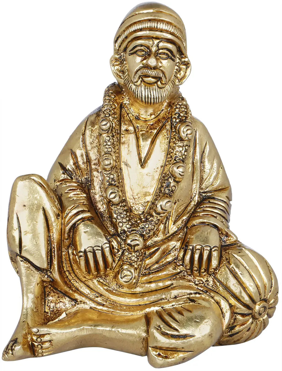 3" Shirdi Sai Baba Handmade Brass Statue for Home Pooja