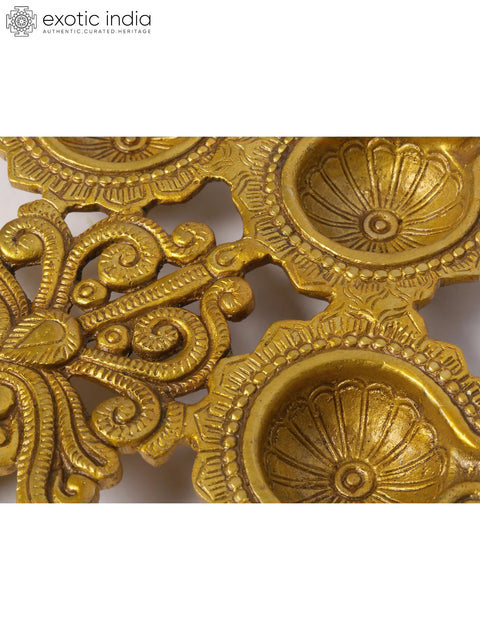 12" Handheld Arti Diya (Lamp) In Brass | Handmade | Made In India