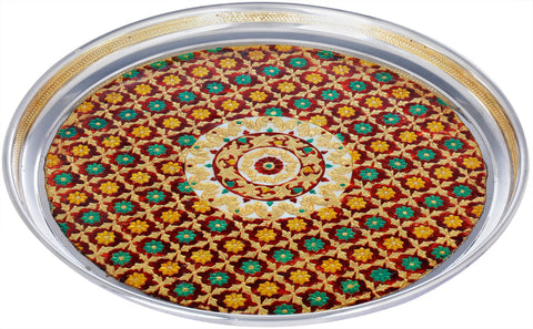 16" Large Puja Thali in Brass | Handmade | Made in India