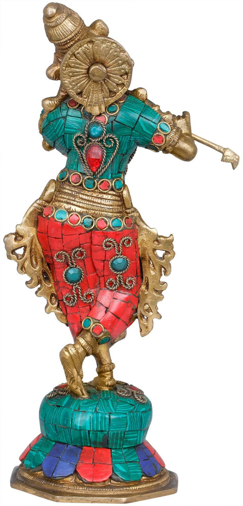 9" Murli Krishna In Brass | Handmade | Made In India
