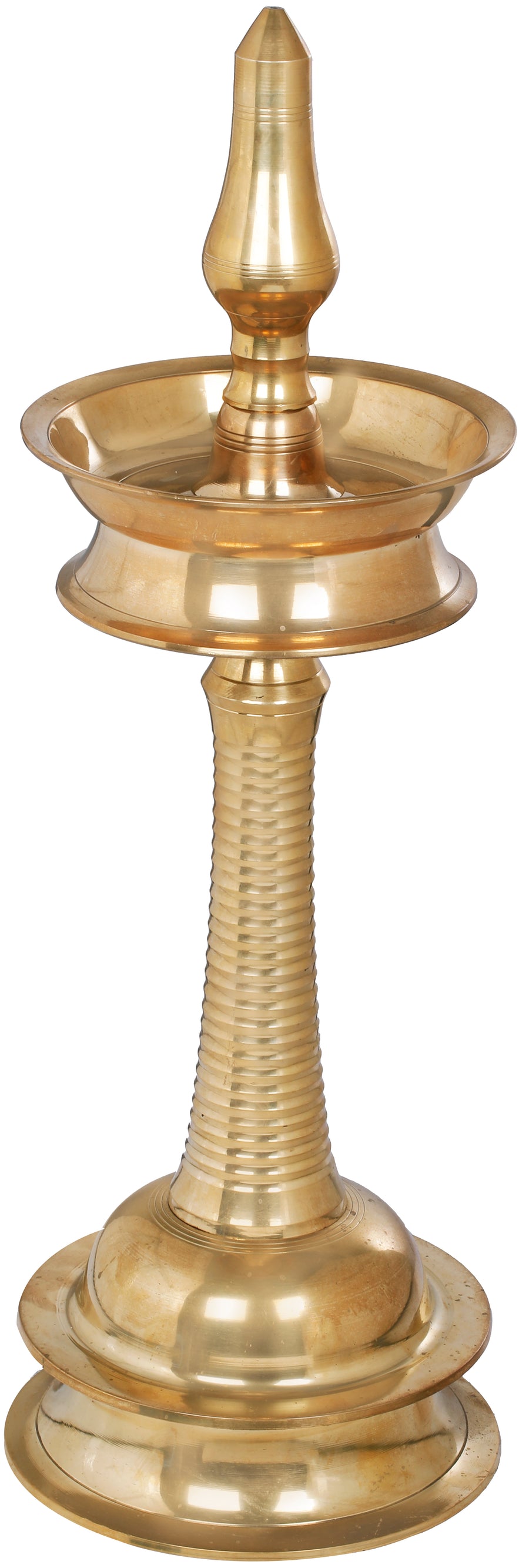 23" Traditional Kerala Vilakku Brass Oil Lamp Handmade