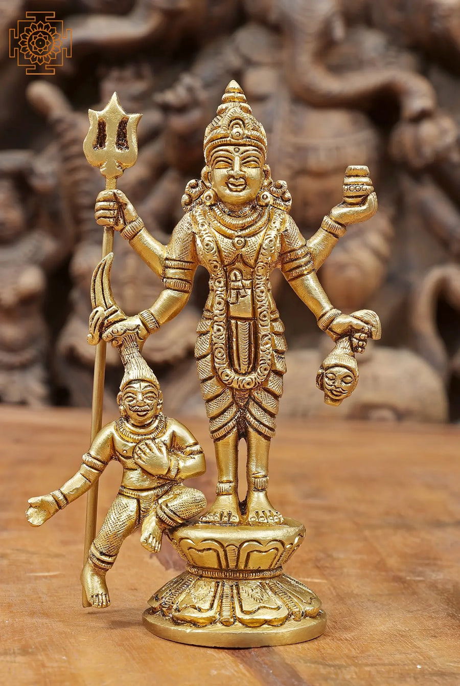 5" Brass Kali Goddess Idol Handmade South Indian