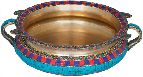 Urli Decorated with Inlay Work
