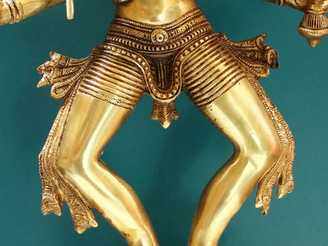 23" Goddess Kali Brass Figurine | Sacred Temple Statue