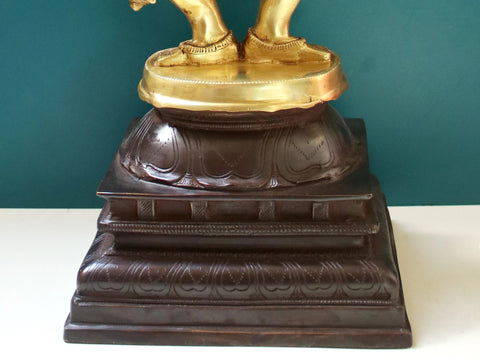 23" Goddess Kali Brass Figurine | Sacred Temple Statue