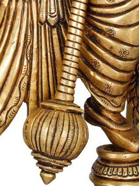 15" Warrior Lord Ganesha with Nandi and Six Armed Shiva In Brass | Handmade | Made In India