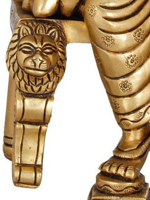 15" Warrior Lord Ganesha with Nandi and Six Armed Shiva In Brass | Handmade | Made In India