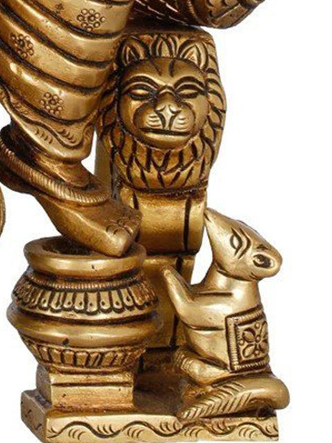 15" Warrior Lord Ganesha with Nandi and Six Armed Shiva In Brass | Handmade | Made In India