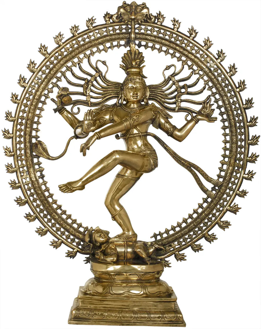 36" Nataraja Lord of the Dance Handcrafted Brass Statue