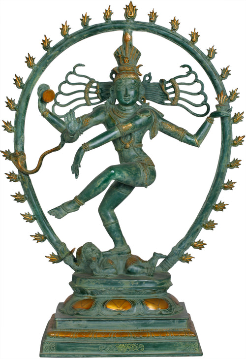 30" Lord Nataraja Handmade Brass Statue for Home Decor