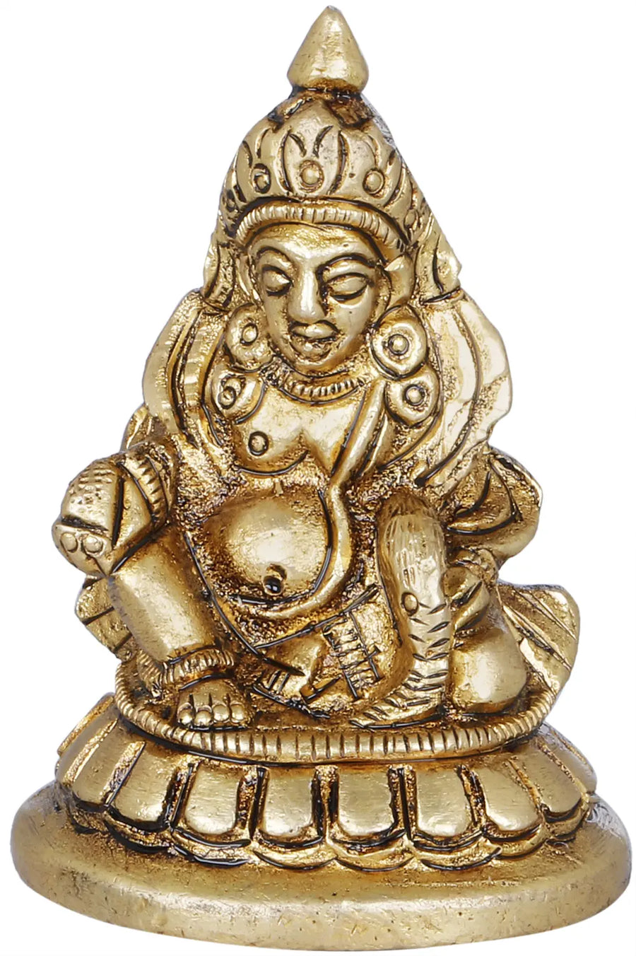 2" Small Kubera Brass Idol Handmade for Pooja
