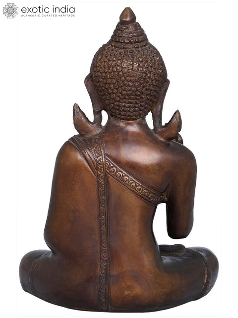 8" Tibetan Buddhist Lord Buddha Brass Statue | Handmade | Made In India