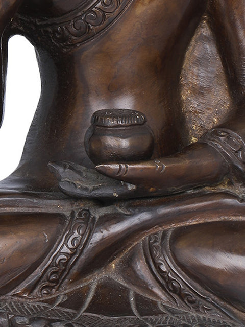 8" Tibetan Buddhist Lord Buddha Brass Statue | Handmade | Made In India
