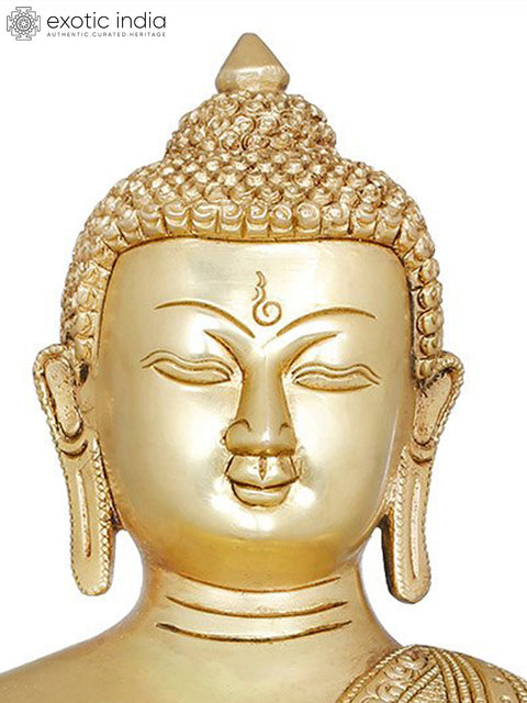 11" Lord Buddha Preaching His Dharma- Tibetan Buddhist In Brass | Handmade | Made In India