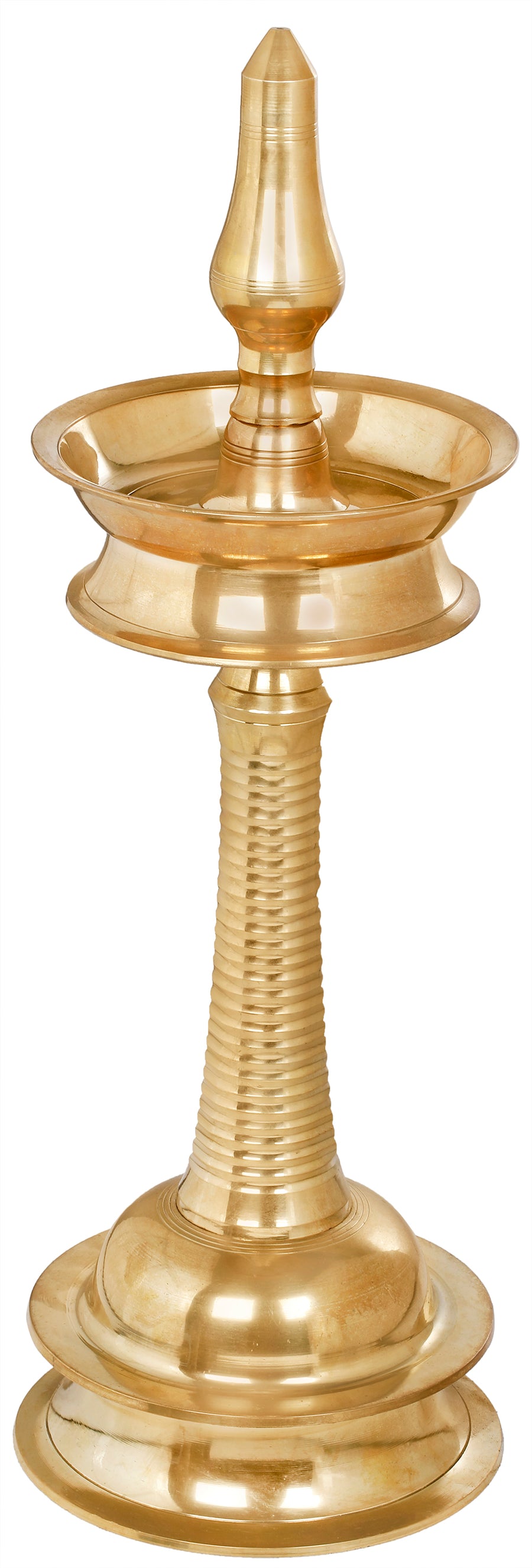 21" Handmade Brass Nilavilakku Kerala Traditional Lamp