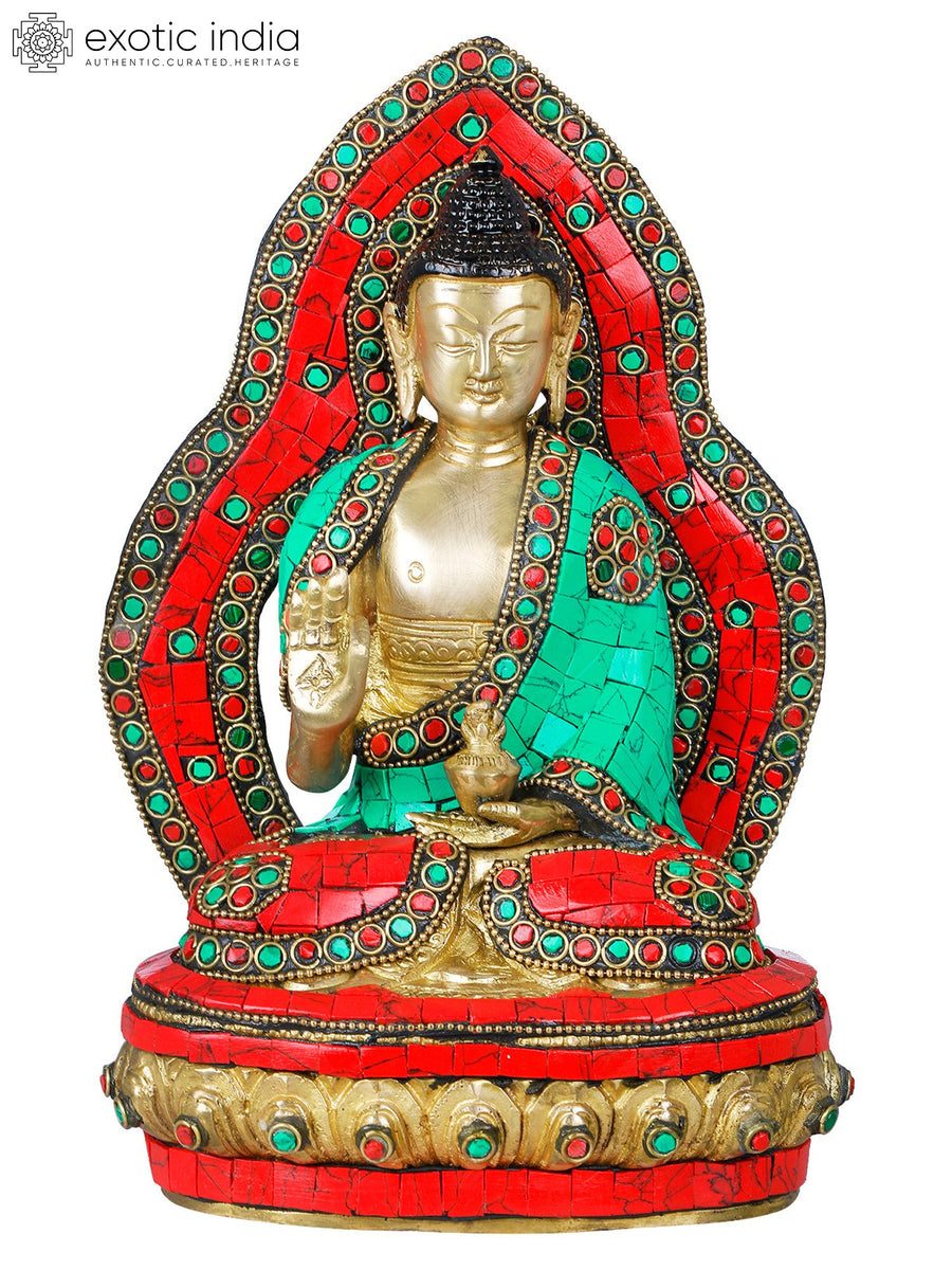 9" Preaching Buddha Tibetan Buddhist Brass Statue Handmade