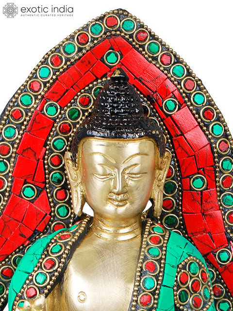 9" Preaching Buddha - Tibetan Buddhist In Brass | Handmade | Made In India